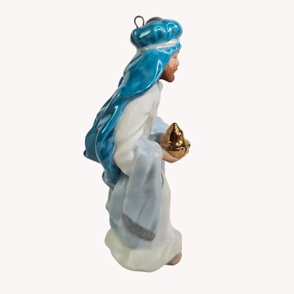 Hallmark Ornament Balthasar The Magi Blessed Nativity‎ Collection Xmas Porcelain
